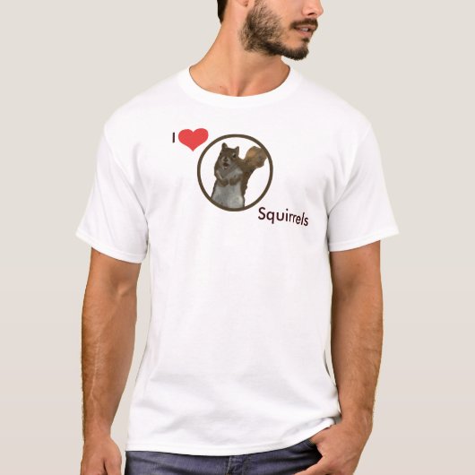 I Love Squirrels T-shirt (Voorkant)