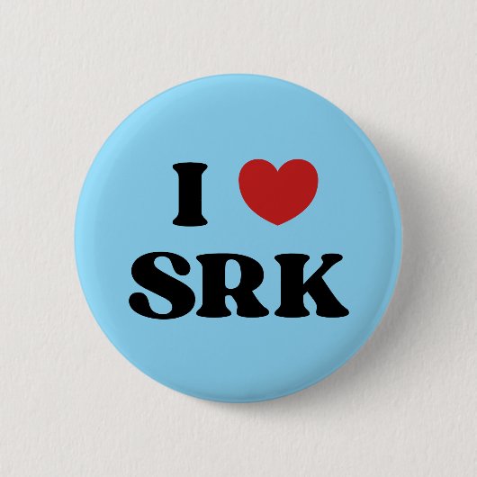 I Love SRK - I Love Shahrukh Khan Ronde Button 5,7 Cm (Voorkant)