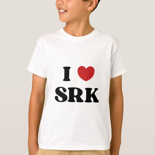 I Love SRK - I Love Shahrukh Khan T-shirt (Voorkant)