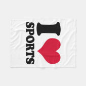 I Love Srts Fitness Motivation Fleece Deken (Voorkant (Horizontaal))