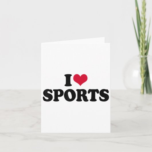 I Love Srts Fitness Motivation  Kaart (Voorkant)