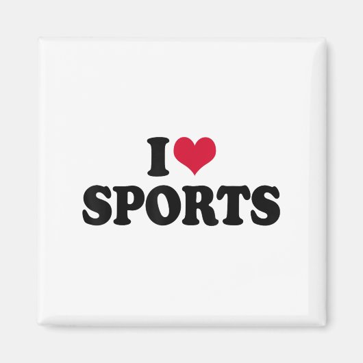 I Love Srts Fitness Motivation  Magneet (Voorkant)