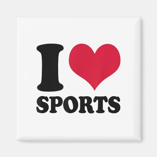 I Love Srts Fitness Motivation  Magneet (Voorkant)