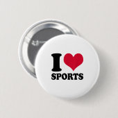 I Love Srts Fitness Motivation  Ronde Button 5,7 Cm (Voorkant /achterkant)