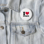 I Love Srts Fitness Motivation  Ronde Button 5,7 Cm (In situ)