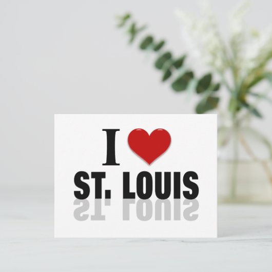 I Love St Louis Briefkaart (Staand voorkant)