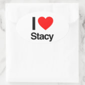 i love stacy ovale sticker (Tas)