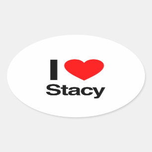 i love stacy ovale sticker