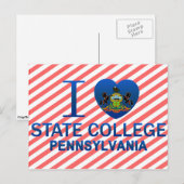 I Love State College, PA Briefkaart (Voorkant / Achterkant)