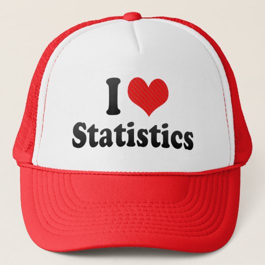 I Love Statistics Trucker Pet (Voorkant)