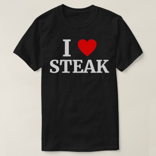 I Love Steak Heart T-shirt (Design voorkant)