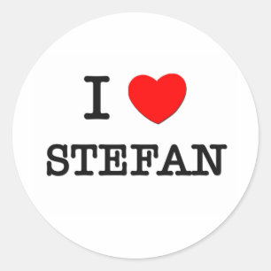 I Love Stefan Ronde Sticker