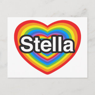 I love Stella. I love you Stella. Heart Briefkaart