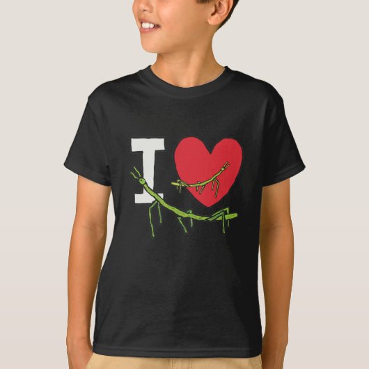 I Love Stick Bugs T-shirt (Voorkant)