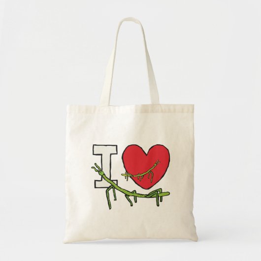 I Love Stick Bugs Tote Bag (Voorkant)