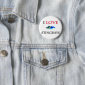 I Love Stingrays Ronde Button 5,7 Cm (In situ)