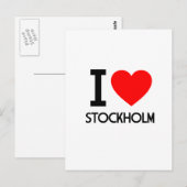 I Love Stockholm Briefkaart (Voorkant / Achterkant)
