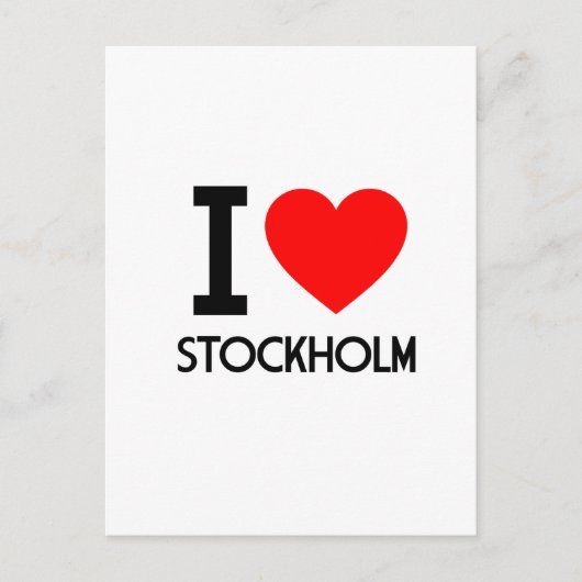 I Love Stockholm Briefkaart (Voorkant)