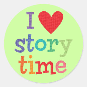 I Love Storytime T-Shirts & Gifts Ronde Sticker