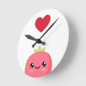I love strawberries ronde klok (Hoek)