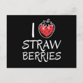 I Love Strawberries Strawberry Fruits Briefkaart (Voorkant)