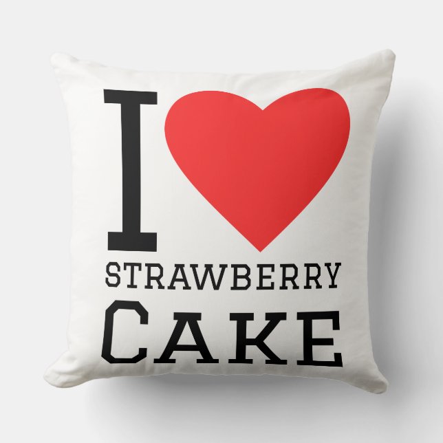 I love strawberry cake  kussen (Voorkant)