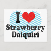 I Love Strawberry+Daiquiri Briefkaart (Voorkant)