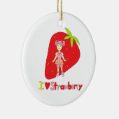 I Love Strawberry Keramisch Ornament (Rechts)