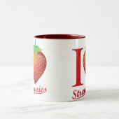 I Love Strawberry Tweekleurige Koffiemok (Center)