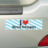 I Love Street Sweepers Bumpersticker (Op auto)