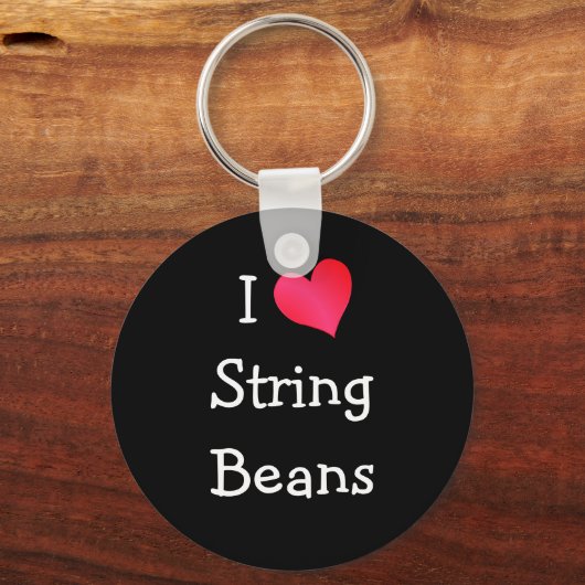 I Love String Beans Sleutelhanger (Voorkant)