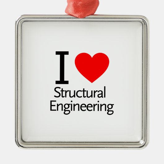 I Love Structural Engineering Metalen Ornament (Voorkant)