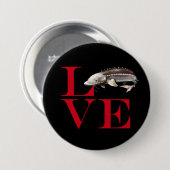 I Love Sturgeon Ronde Button 7,6 Cm (Voorkant /achterkant)