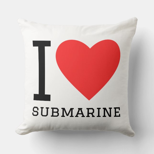 I love submarine kussen (Voorkant)