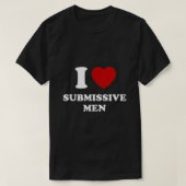 I Love Submissive Mannen T-shirt (Design voorkant)