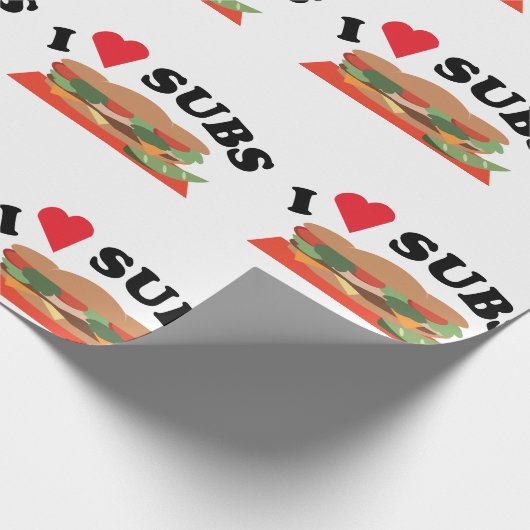 I Love Subs Cadeaupapier (Hoek)