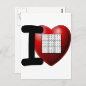 I Love Sudoku Briefkaart (Voorkant / Achterkant)
