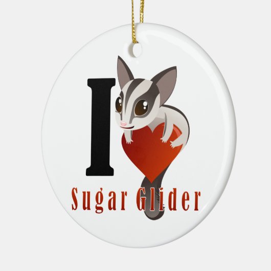 I Love Sugar Glider Keramisch Ornament (Links)