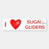 I Love Sugar Gliders Bumpersticker (Voorkant)