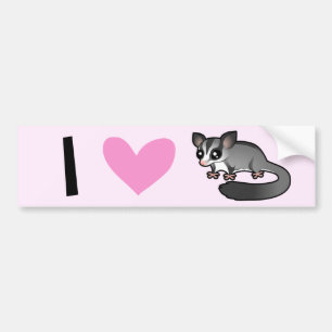 I Love Sugar Gliders Bumpersticker