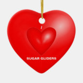 I Love Sugar Gliders Keramisch Ornament (Voorkant)