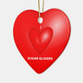 I Love Sugar Gliders Keramisch Ornament (Links)