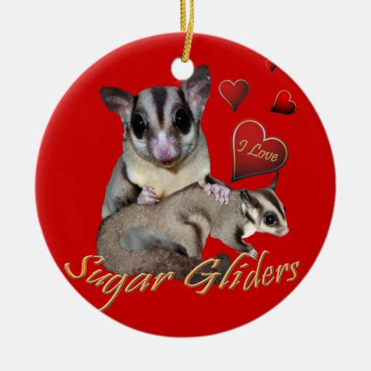 I Love Sugar Gliders ornament (Voorkant)