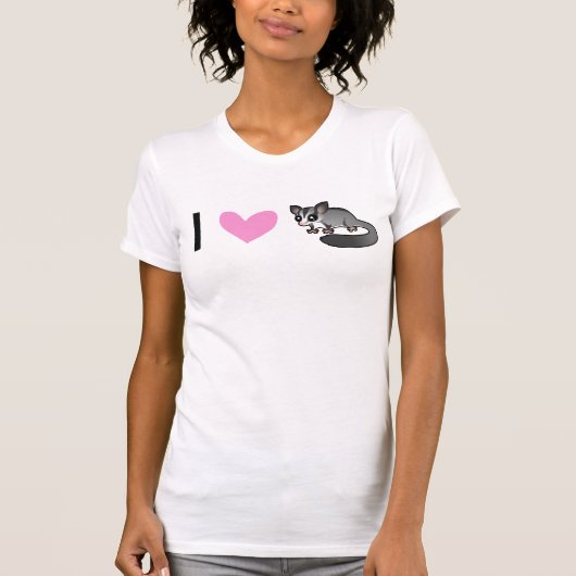 I Love Sugar Gliders T-shirt (Voorkant)