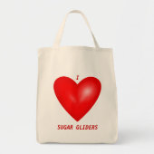 I Love Sugar Gliders Tote Bag (Voorkant)