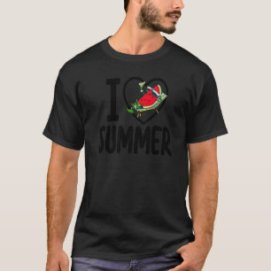 I Love Summer Watermelon Women Love Melon Fruit T-shirt