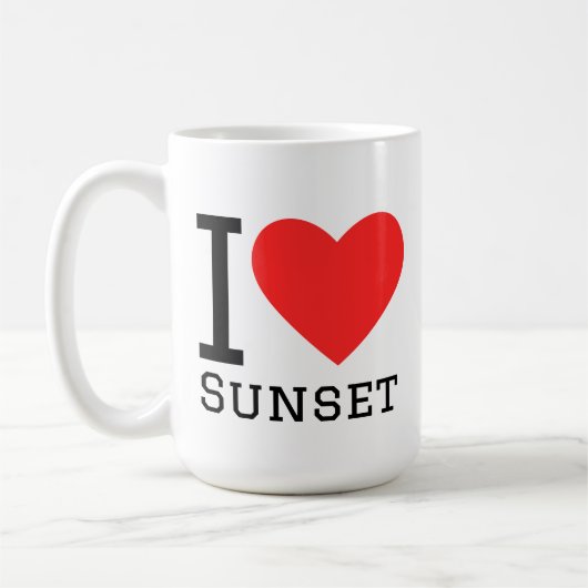 I love sunset  koffiemok (Links)
