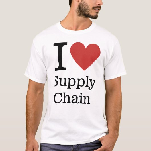 I ❤️ Love Supply Chain (voor werknemers) CUSTOM T-shirt (Voorkant)