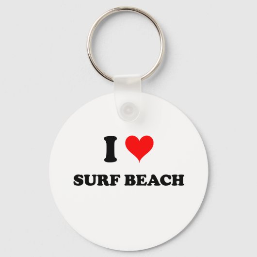 I Love Surf Beach California Sleutelhanger (Voorkant)