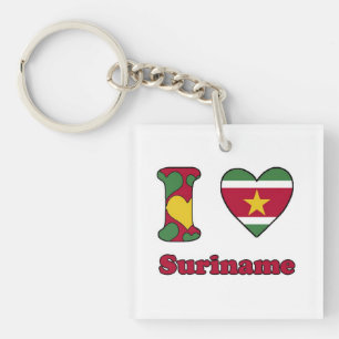 I love Suriname Sleutelhanger